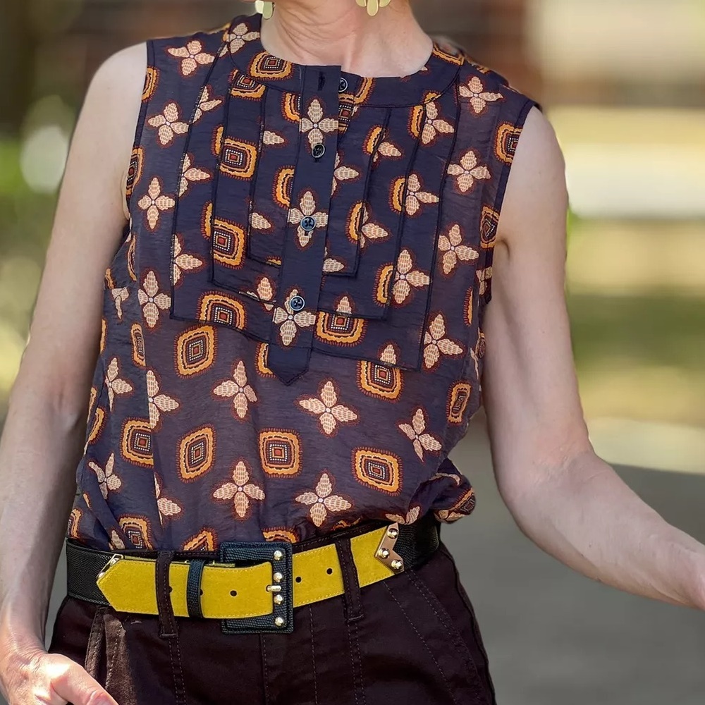 Cabi Ornament Belt Item No. 4593, Black yellow Combo, Size: M - Picture 4 of 4